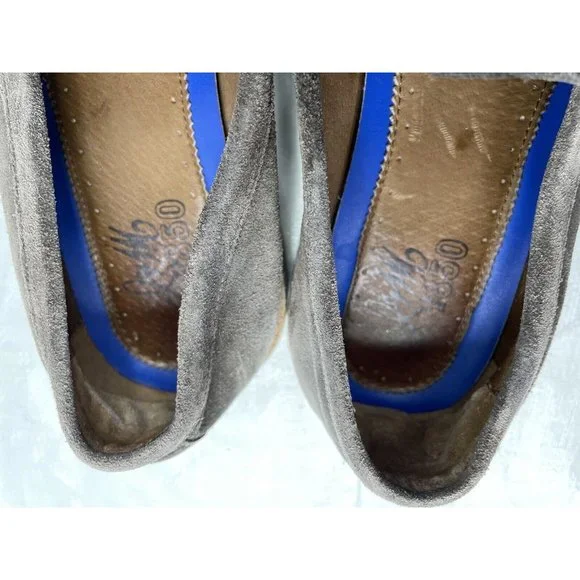 J&M 1850 Men's Grey Suede Loafers Size 10